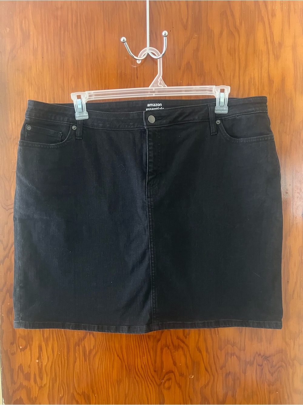 Amazon Essentials Black Mini Denim Skirt size 20w
